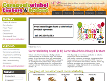 Tablet Screenshot of carnavalswinkellimburg.nl